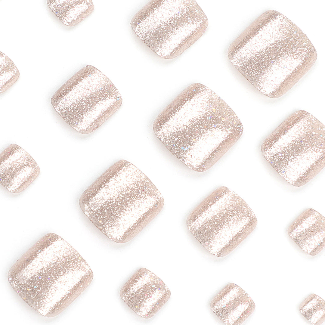 Glamorous toenail art with sparkling glitter accents Stornfield