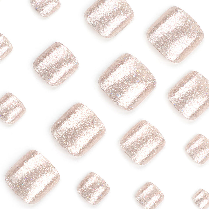Glamorous toenail art with sparkling glitter accents Stornfield