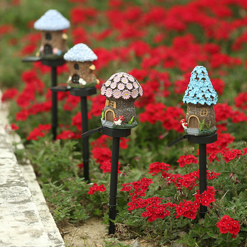 Whimsical Solar-Powered LED Fairy House Garden Stake Stornfield