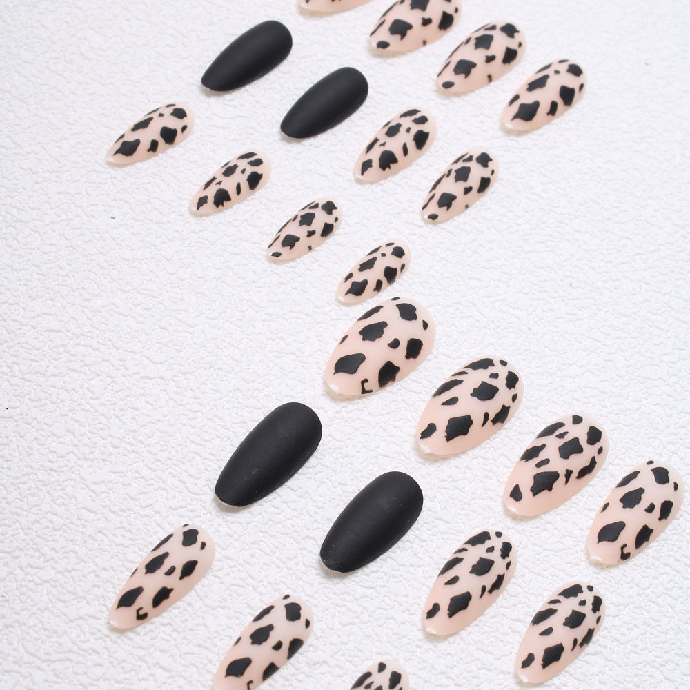 Artistic Stiletto Press-On Nails with Leopard Design Stornfield