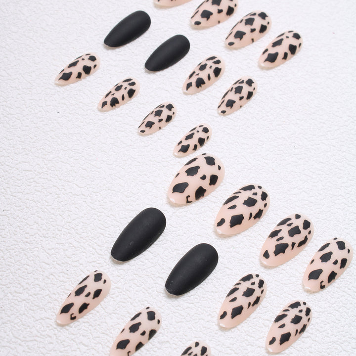 Artistic Stiletto Press-On Nails with Leopard Design Stornfield