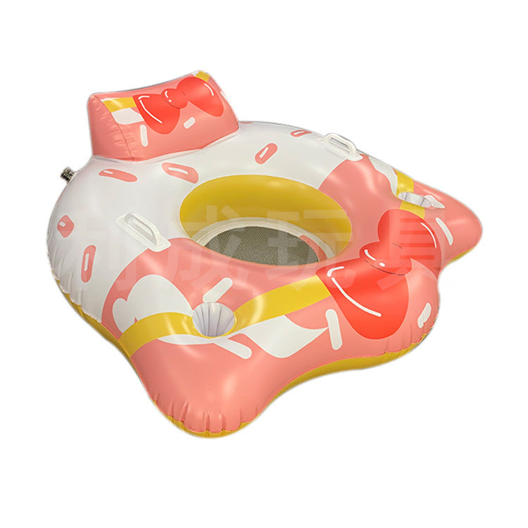 Unisex Inflatable Water Seat with Integrated Cup Holder Stornfield