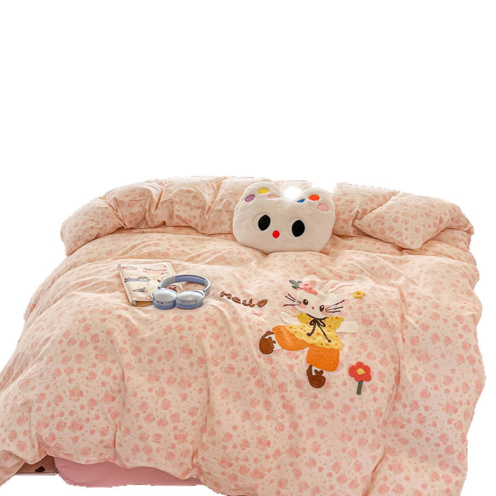 Children's Cartoon Bear-Themed Quilt Set