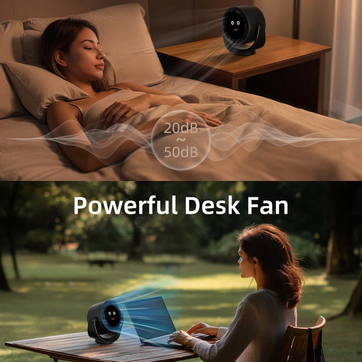 Ladies Portable 360-Degree Table Fan with Smart Display Stornfield