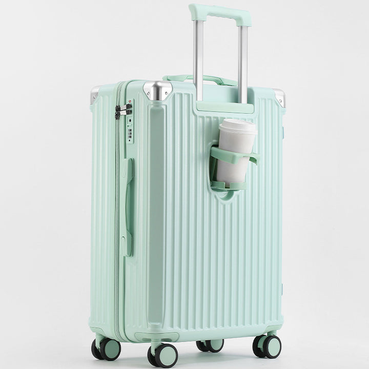 Unisex Travel-Friendly Hard Shell Suitcase with Integrated Beverage Holder Stornfield