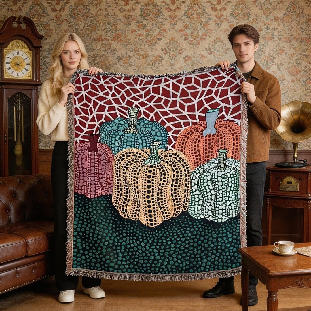 Decorative Fall-Inspired Tapestry Throw Blanket