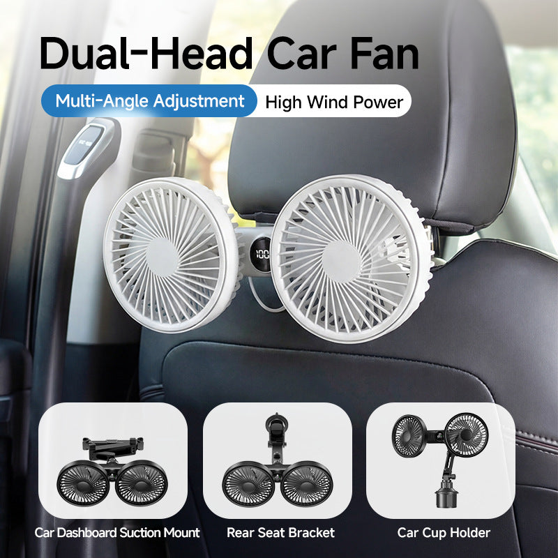Unisex Dual-Head Rotating Clip-On Fan Stornfield