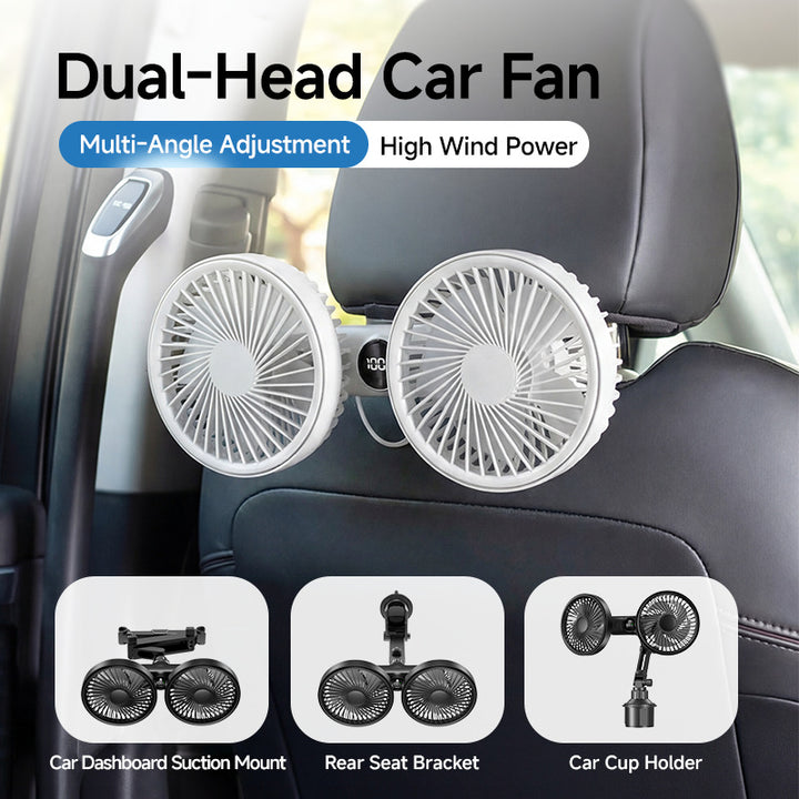 Unisex Dual-Head Rotating Clip-On Fan Stornfield