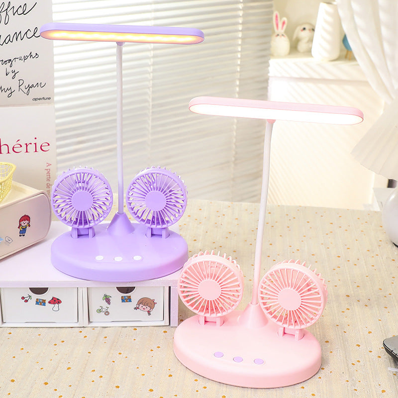 Women Multifunctional Table Fan with Integrated LED Lighting Stornfield