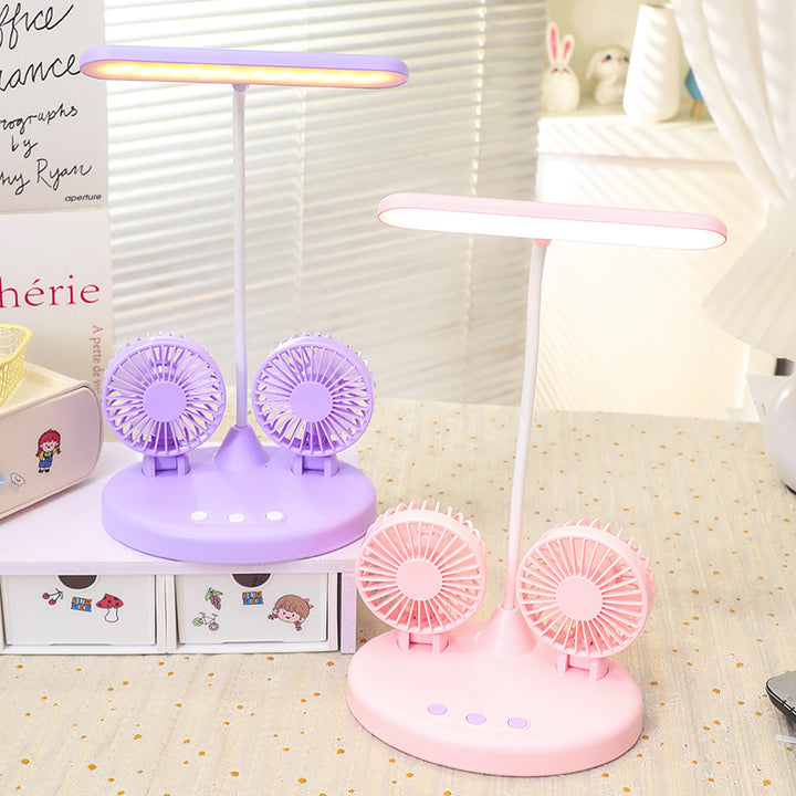 Women Multifunctional Table Fan with Integrated LED Lighting Stornfield