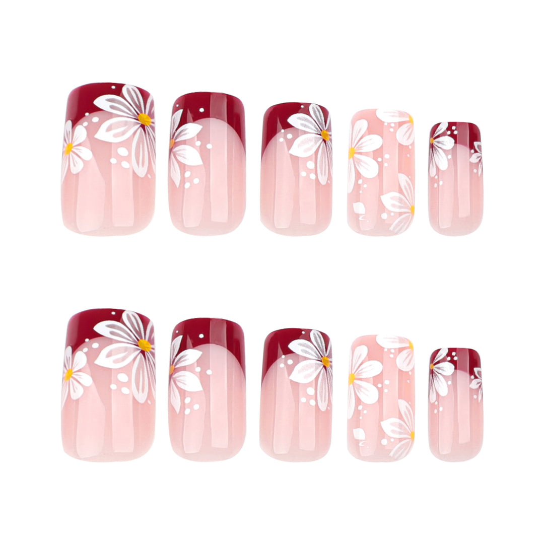 Artistic Nail Extensions with Floral Design Stornfield