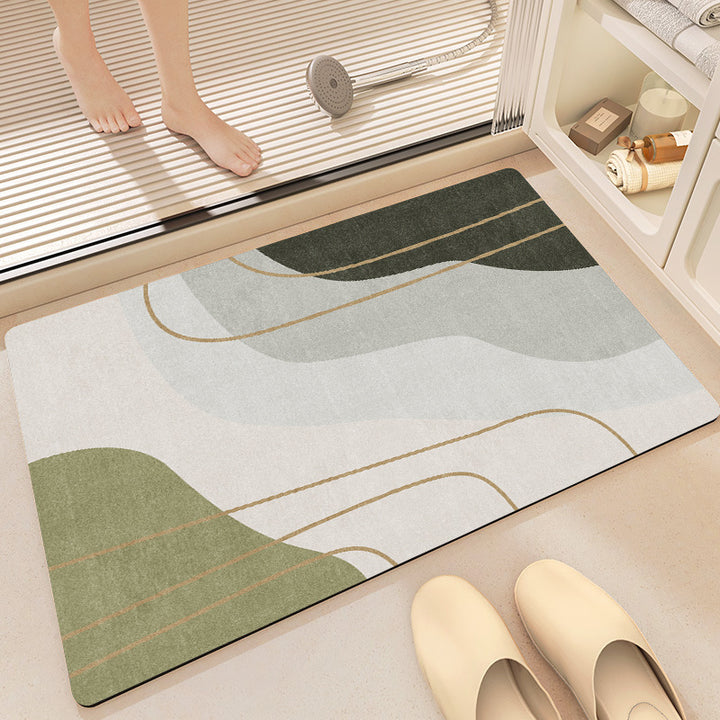 Abstract Pattern Non-Slip Bath Mat Stornfield