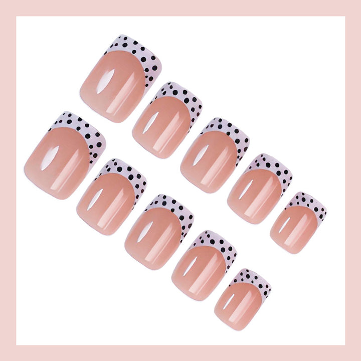 Artificial nail set with elegant dots and high-gloss accents Stornfield
