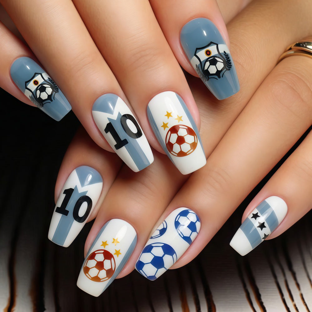 Football motif art nails Stornfield