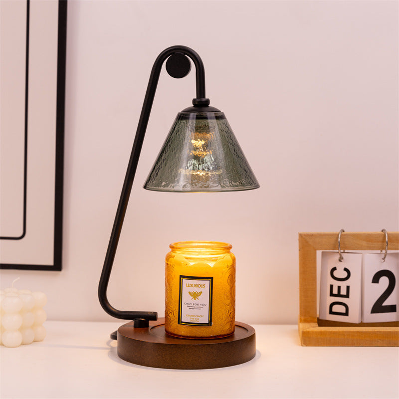 Industrial-Style Glass Table Lamp