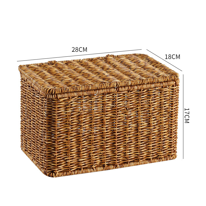 Handcrafted Rectangular Wicker Storage Box Stornfield