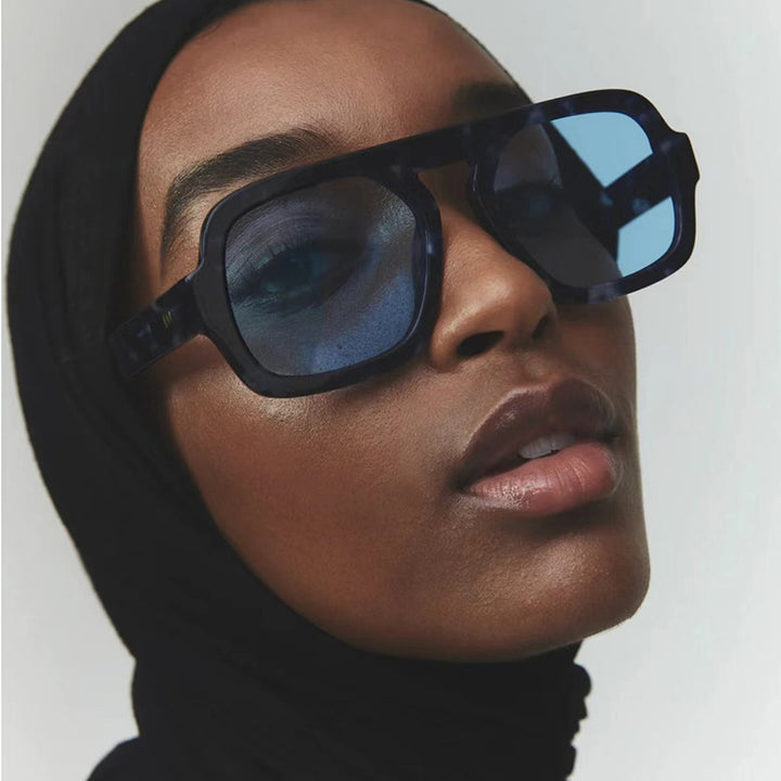 Women's modern oversized sunglasses in angular design Stornfield