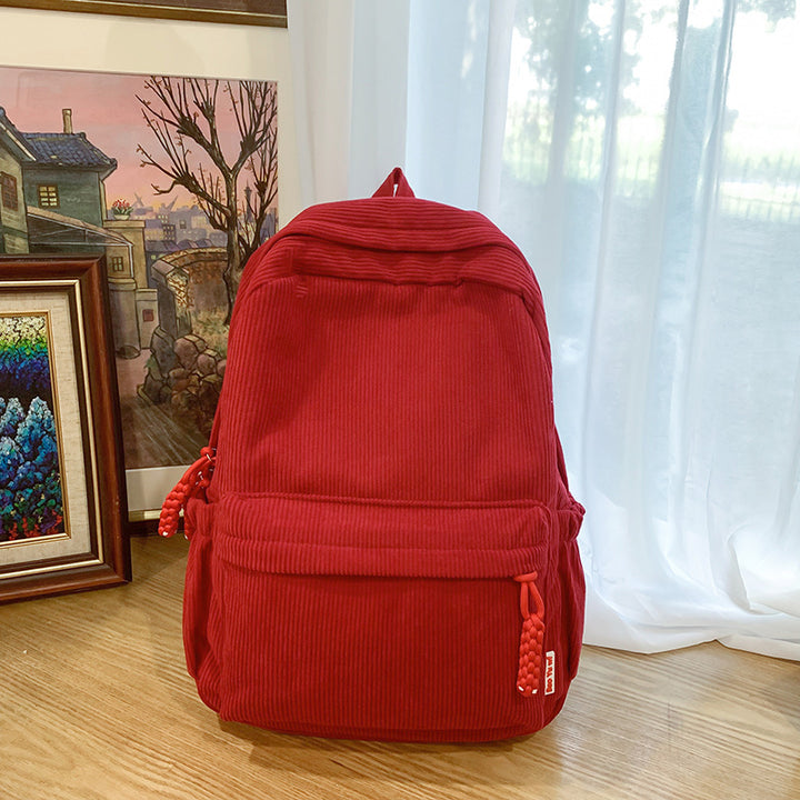 Textured Corduroy Laptop Backpack Stornfield