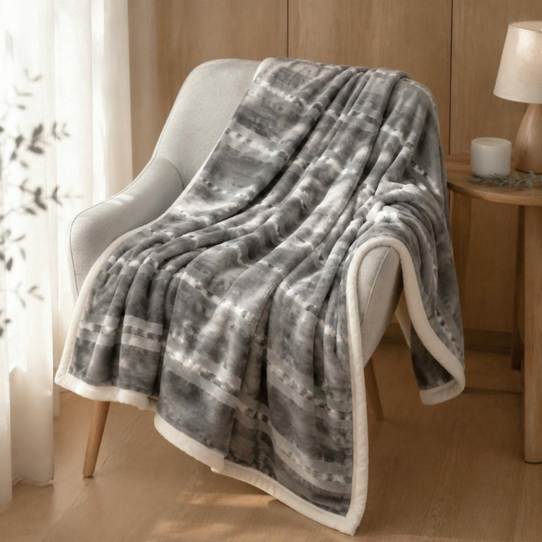 Textured Reversible Fleece Throw Blanket Stornfield