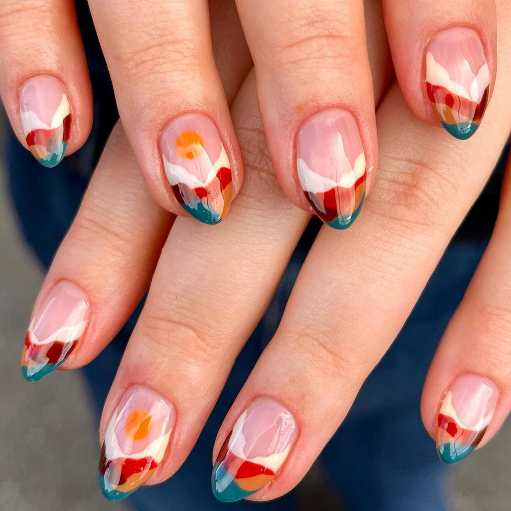 Artistic Nail Tips with Modern Gradient Color Stornfield