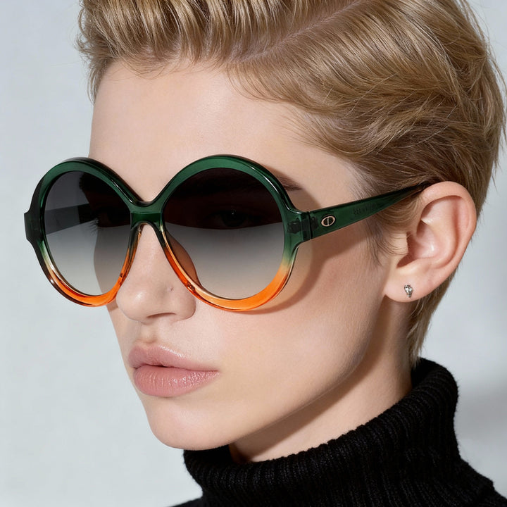 Ladies oversized fashionable sunglasses with unique frame shape Stornfield