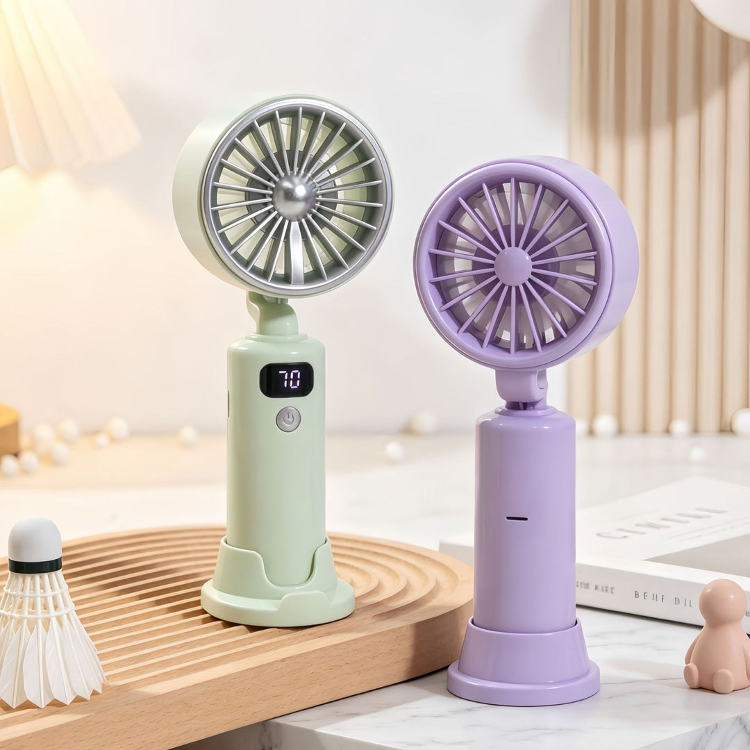 Women's Portable Table Fan with Digital Speed Display Stornfield