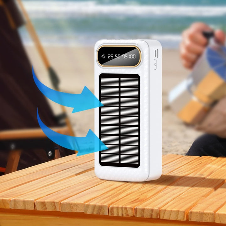 Portable Solar Power Bank with Integrated Charging Technology and Digital Display Stornfield
