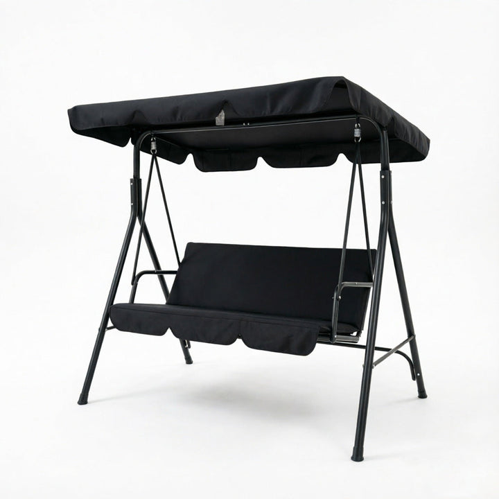 Roomy outdoor canopy swing bench with adjustable canopy Stornfield