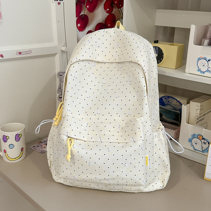 Lightweight Polka Dot Casual Backpack Stornfield