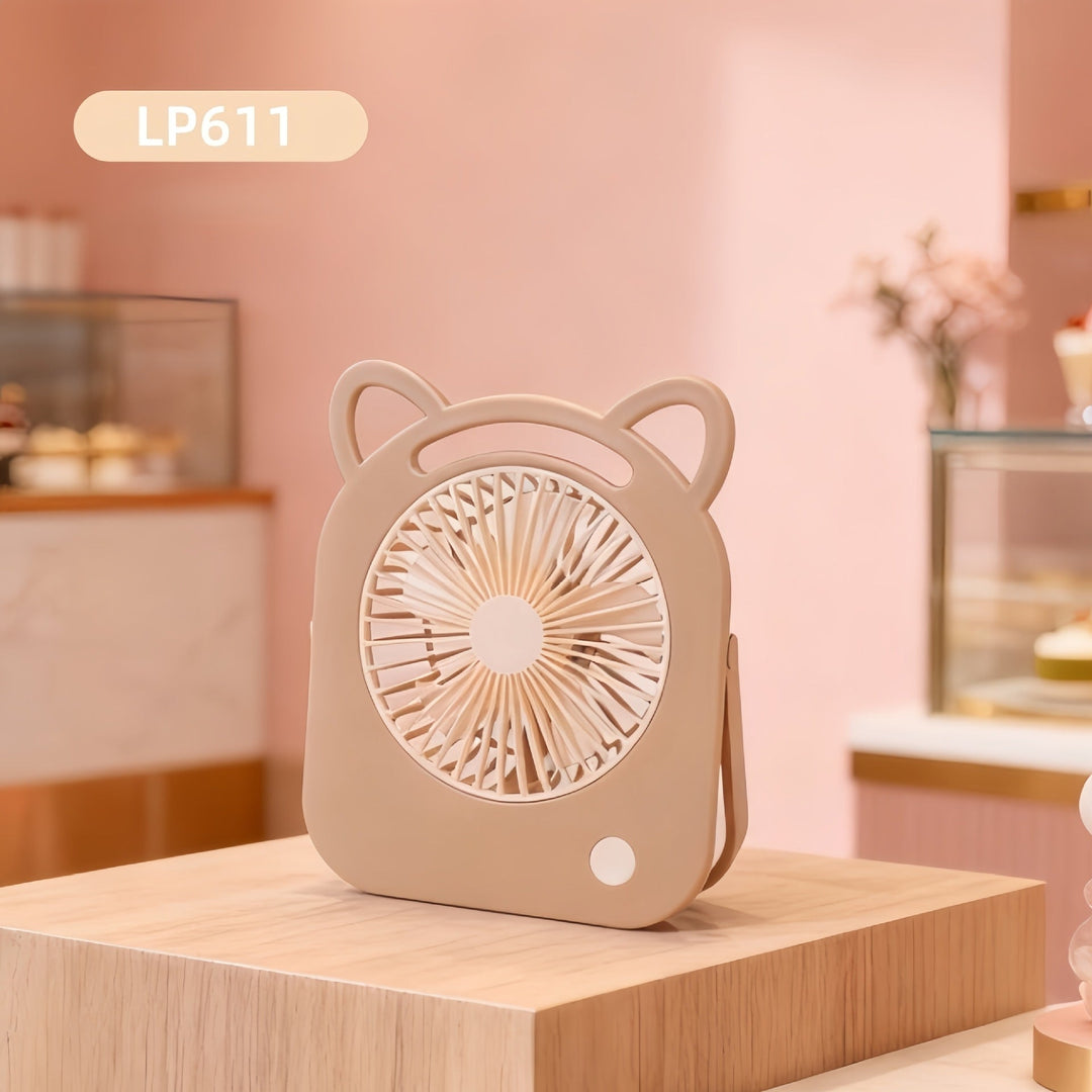 Ladies Portable Mini Table Fan with Cute Character Design Stornfield