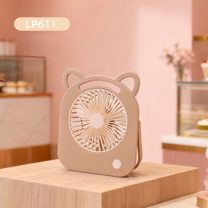 Ladies Portable Mini Table Fan with Cute Character Design Stornfield