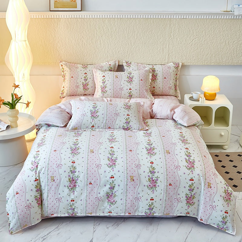Cozy Heart Pattern Bedding Set