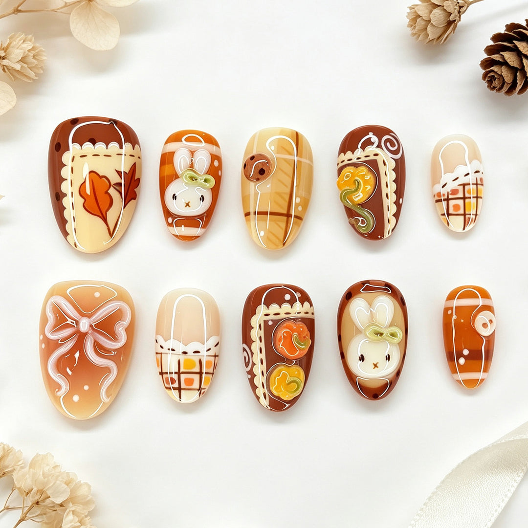 Decorative Themed Press-On Nail Set