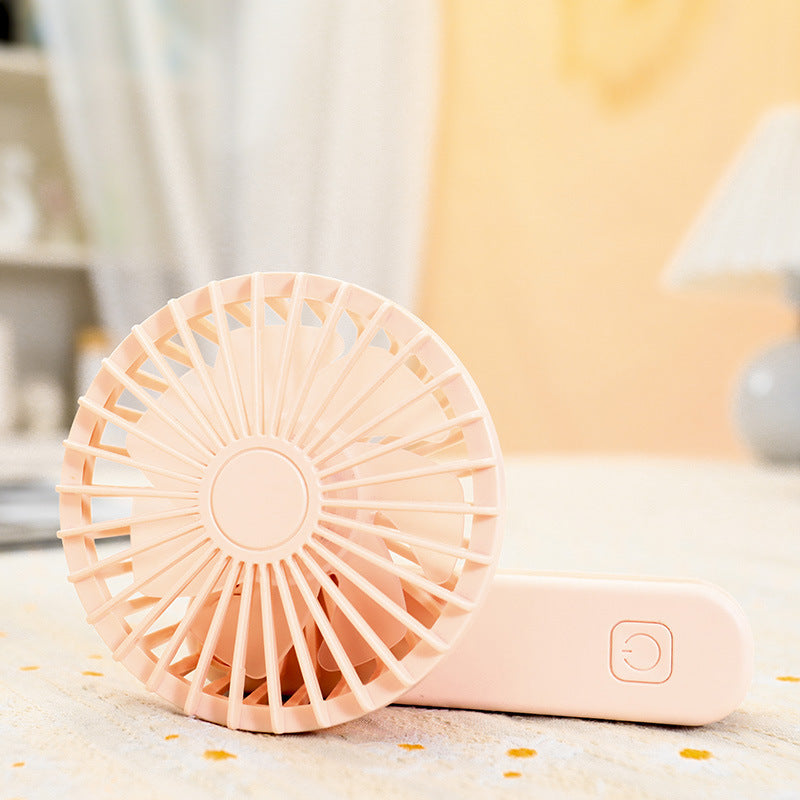 Women Portable Hand Fan with Integrated Handle and USB Connection Stornfield
