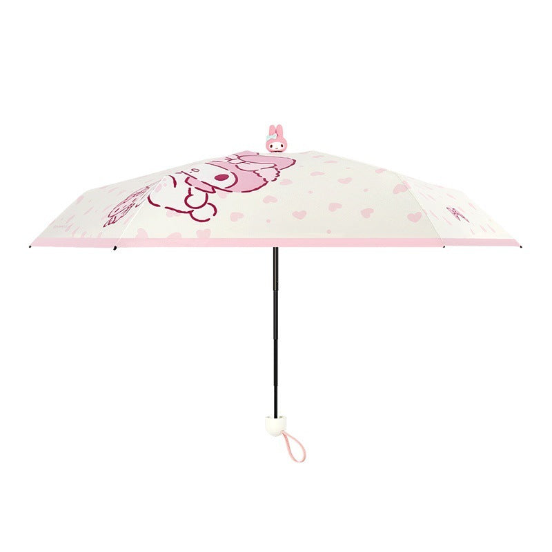 Women's creative folding umbrella with cute character design Stornfield