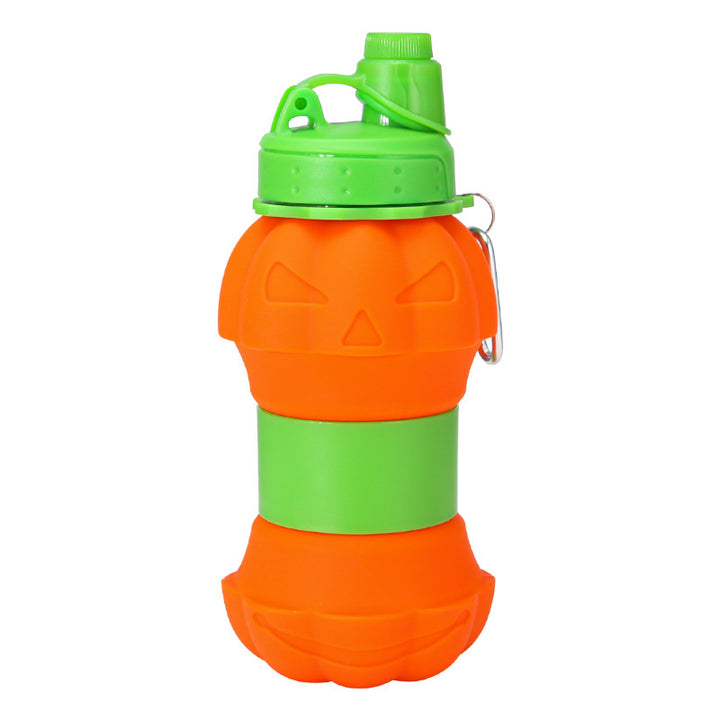 Women's Folding Water Bottle with Halloween Pumpkin Design Stornfield