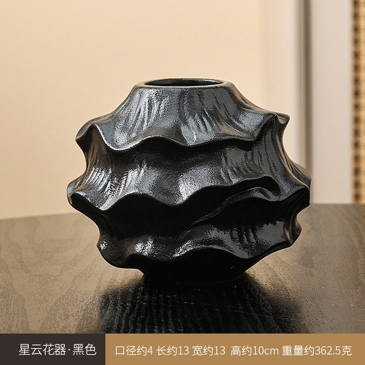 Artistic Wave-Shaped Ceramic Vase