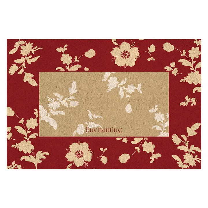 Elegant Floral Patterned Welcome Mat