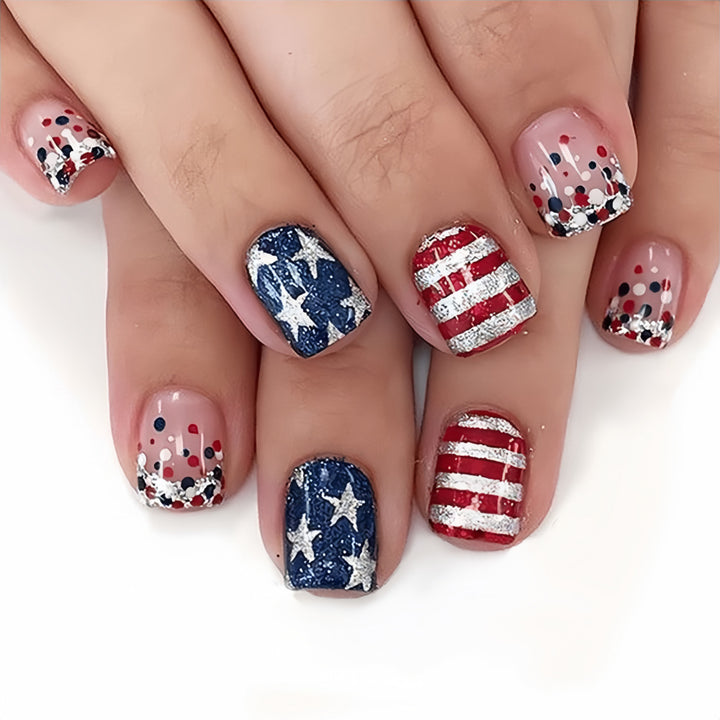Artificial nails with patriotic motif Stornfield