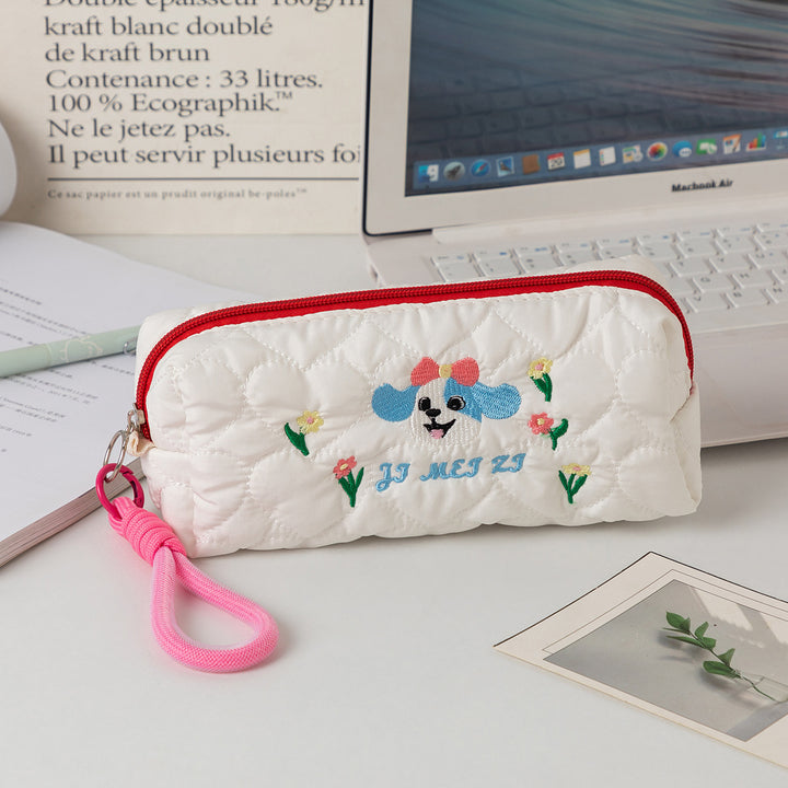 Quilted Cartoon Dog Pencil Case Stornfield