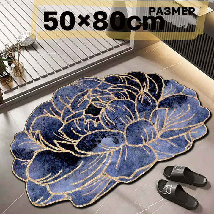 Floral Design Bath Mat