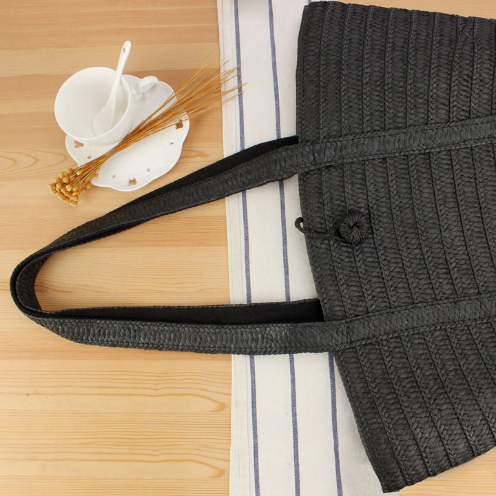 Stylish Tote Bag Made of Woven Natural Material Stornfield