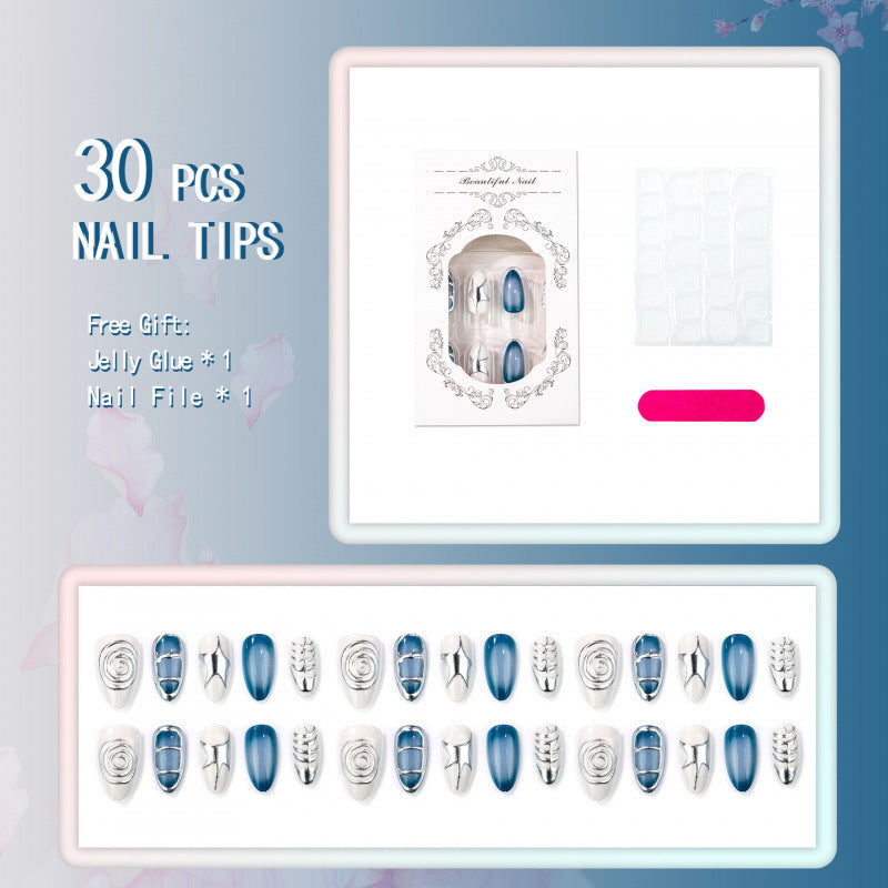 Metallic Decorative Press-On Nail Set
