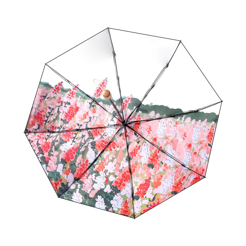 Women's elegant folding umbrella with floral patterns Stornfield