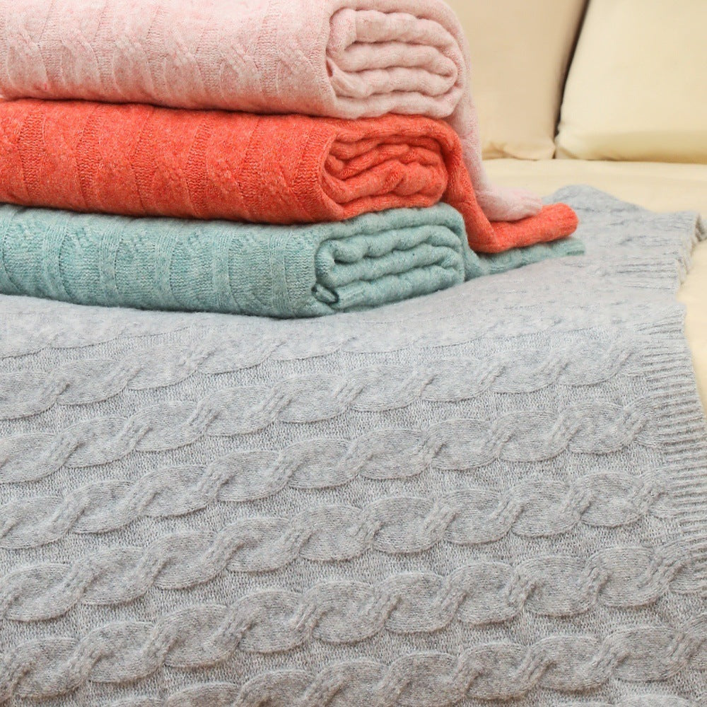 Cable Knit Throw Blanket