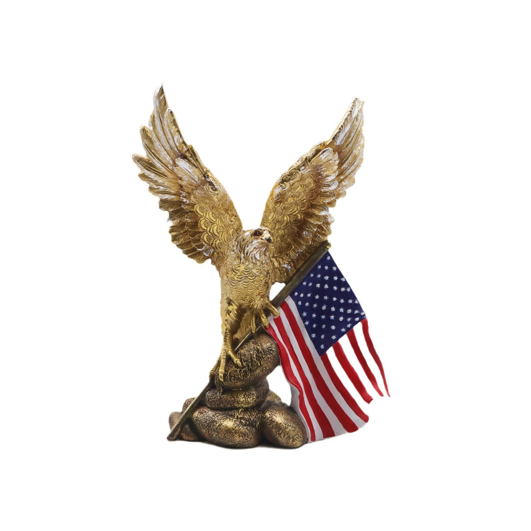 Elegant garden figure with eagle on tree trunk Stornfield