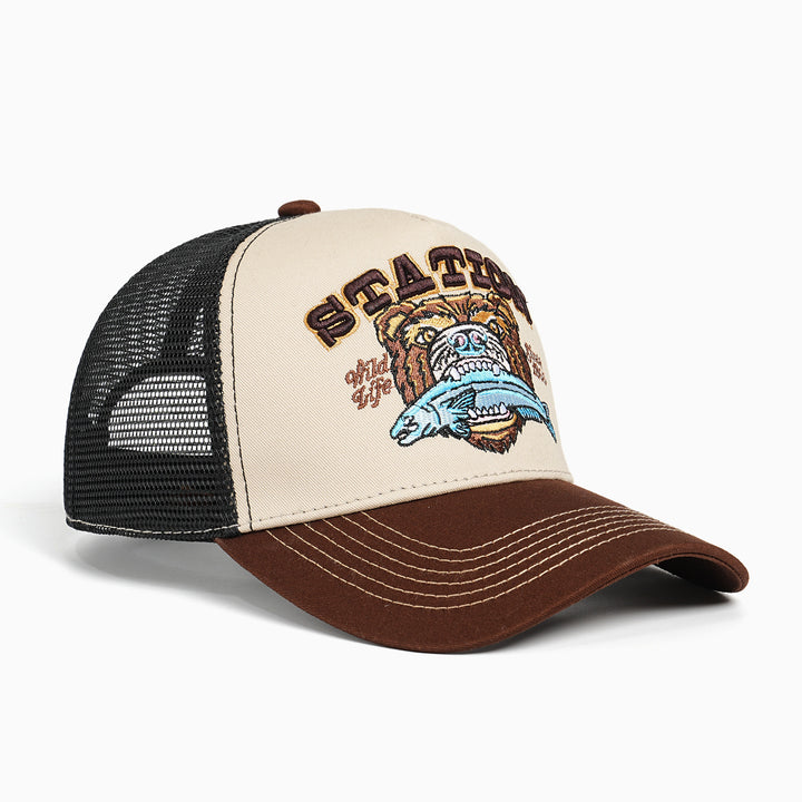 Women Trucker Cap with large embroidery design Stornfield