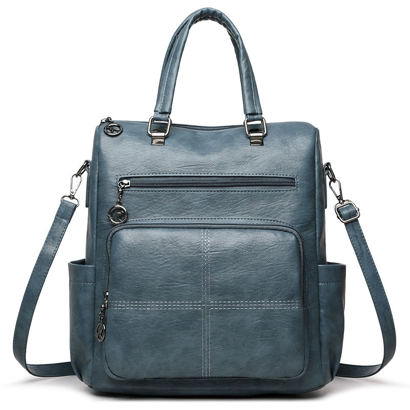 Stylish Multi-Functional Leather Backpack Stornfield