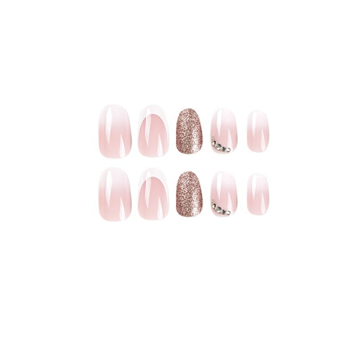 Glamorous nail extensions with shimmering accent Stornfield