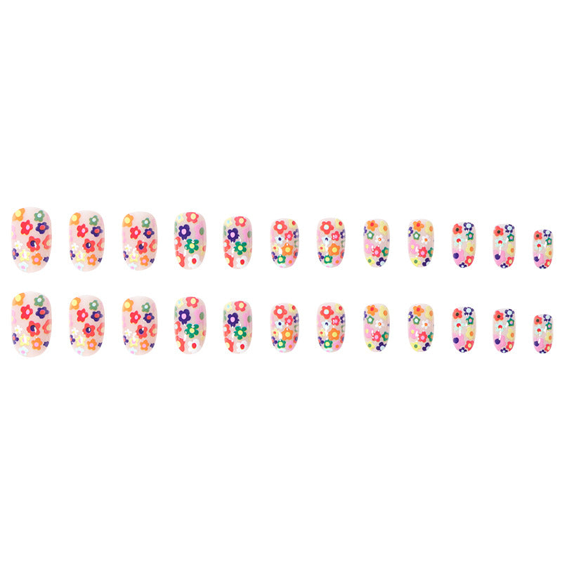 Vibrant Floral-Themed Press-On Nails Stornfield